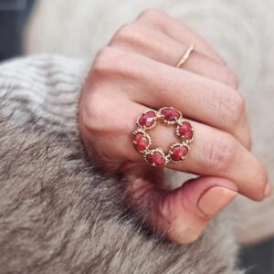 Bague Sillimanite Rouge