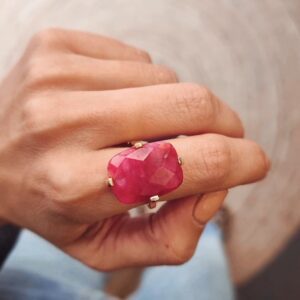 Bague Rectangle Rubis